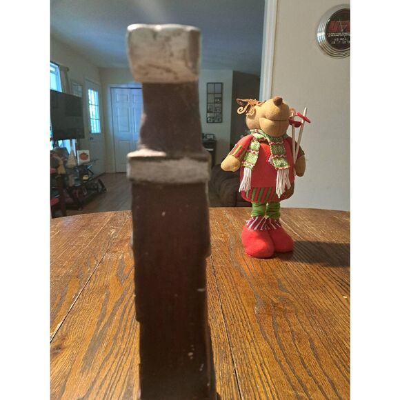 Heartland Holiday Santa Figurine Resin Carved Wood Look Farmhouse Shelf Decor - Picture 5 of 11